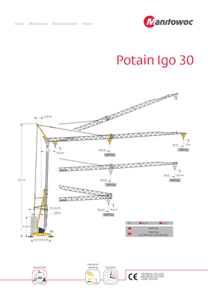 Gru a torre - rotazione bassa Potain IGO 30