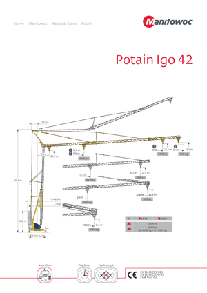 Gru a torre - rotazione bassa Potain IGO 42