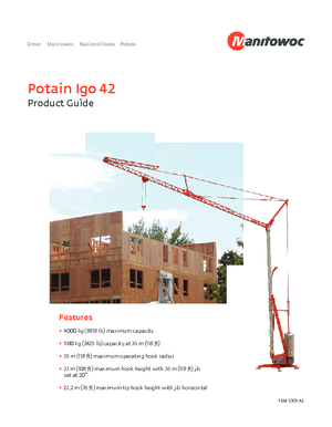 Gru a torre - rotazione bassa Potain IGO 42