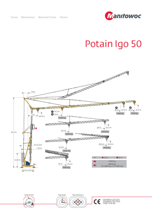 Gru a torre - rotazione bassa Potain IGO 50