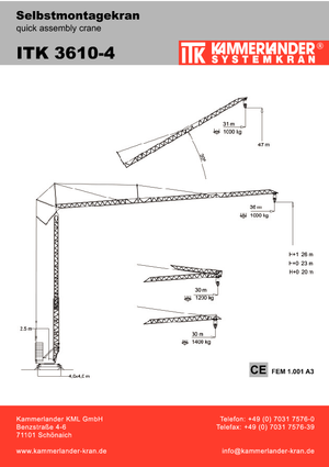Gru a torre - rotazione bassa ITK ITK 3610-4