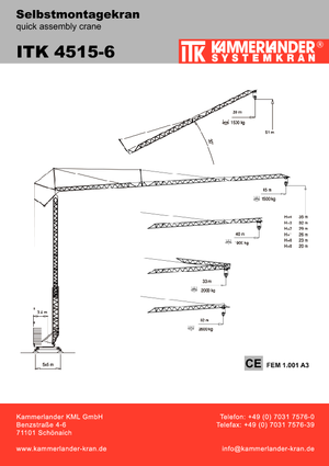 Gru a torre - rotazione bassa ITK ITK 4515-6