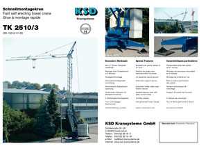 Gru a torre - rotazione bassa KSD TK  2510/3 (2,5 m)