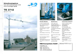 Gru a torre - rotazione bassa KSD TK  3712 (2,3 m)