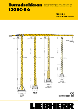 Gru a torre - rotazione alta Liebherr 130 EC-B 6