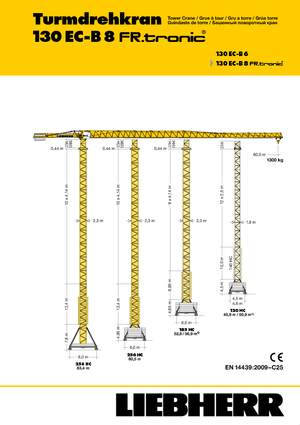 Gru a torre - rotazione alta Liebherr 130 EC-B 8 FR.tronic