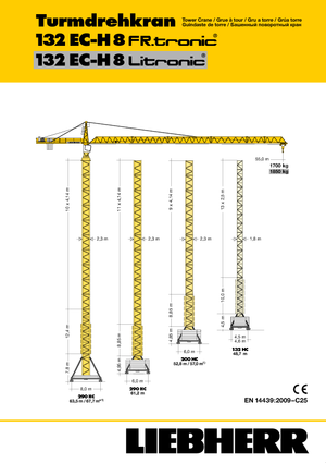 Gru a torre - rotazione alta Liebherr 132 EC-H 8 Litronic