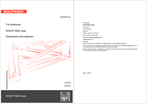 Gru a torre - rotazione alta Wolffkran 5020.8 clear