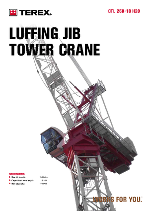 Gru a torre - rotazione alta Terex Comedil (Zeppelin) CTL 260-18