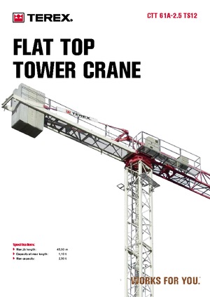 Gru a torre - rotazione alta Terex Comedil (Zeppelin) CTT 61 A 2,5
