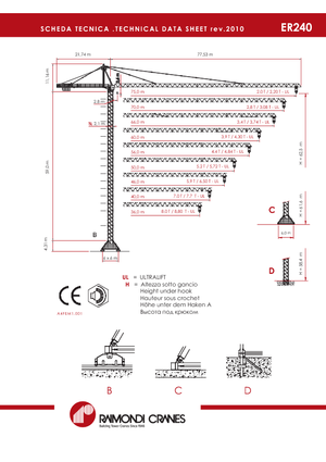 Gru a torre - rotazione alta Raimondi ER 240