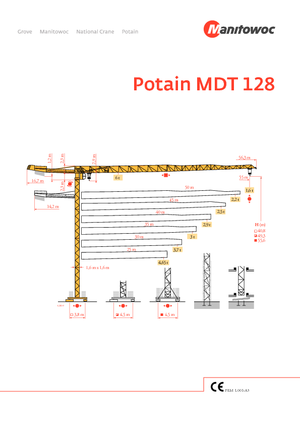 Gru a torre - rotazione alta Potain MDT 128