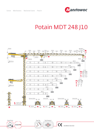 Gru a torre - rotazione alta Potain MDT 248 J10