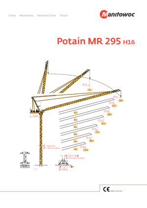 Gru a torre - rotazione alta Potain MR 295 H 16