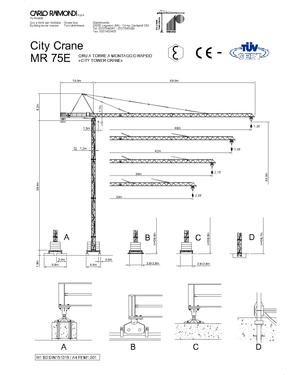 Gru a torre - rotazione alta Raimondi MR 75-A