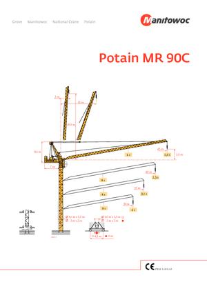 Gru a torre - rotazione alta Potain MR 90 C