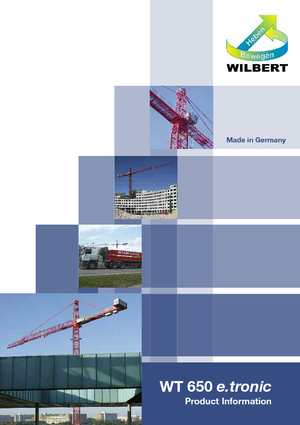 Gru a torre - rotazione alta Wilbert WT 650 e.tronic