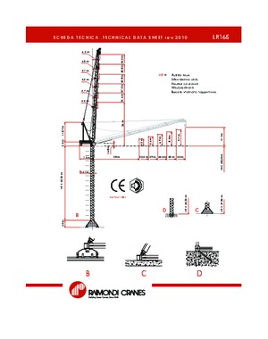 Gru a torre a braccio impennabile Raimondi LR 165