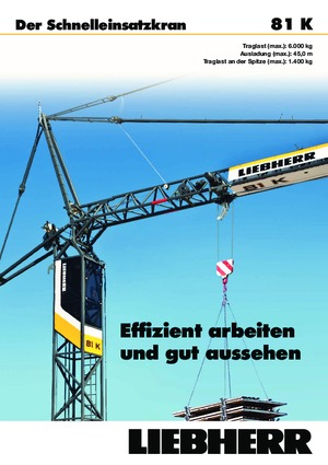 Gru a torre - rotazione bassa Liebherr 81 K