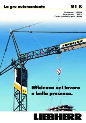 Gru a torre - rotazione bassa Liebherr 81 K