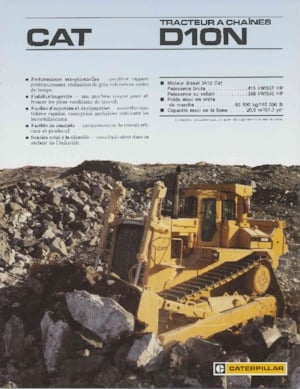 Apripista cingolati Caterpillar D 10 N