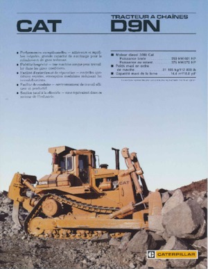 Apripista cingolati Caterpillar D 9 N