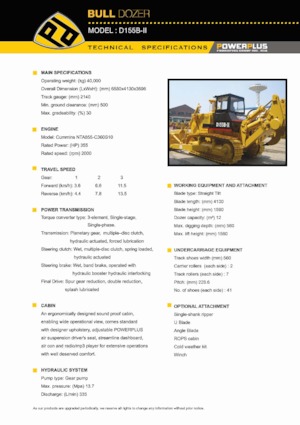 Apripista cingolati PowerPlus D155B-II
