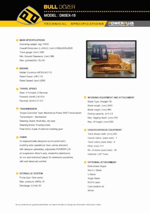 Apripista cingolati PowerPlus D60EX-15