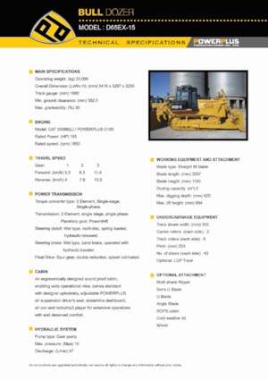 Apripista cingolati PowerPlus D65EX-15