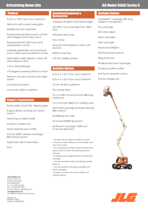 Piattaforme aeree articolate gommate JLG 450 AJ Serie II