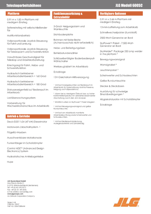 Piattaforme aeree telescopiche cingolate JLG 600SC