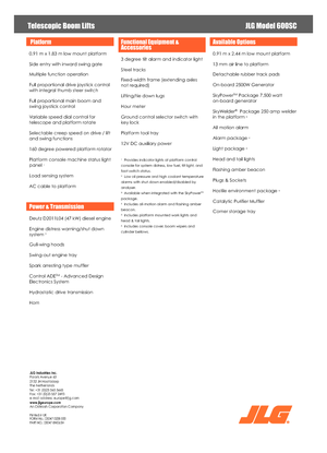 Piattaforme aeree telescopiche cingolate JLG 600SC