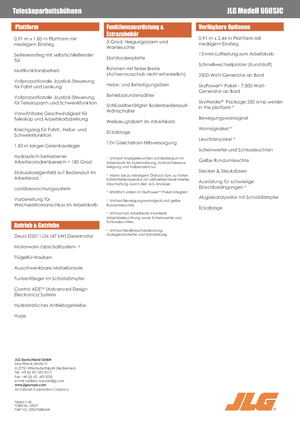 Piattaforme aeree telescopiche cingolate JLG 660SJC