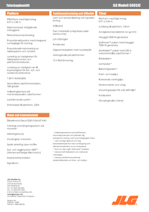 Piattaforme aeree telescopiche cingolate JLG 660SJC