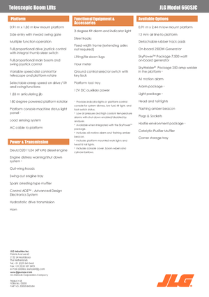 Piattaforme aeree telescopiche cingolate JLG 660SJC