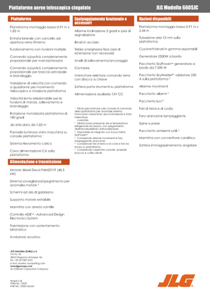 Piattaforme aeree telescopiche cingolate JLG 660SJC