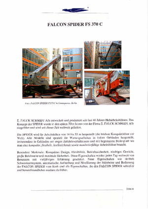 Piattaforme aeree telescopiche cingolate Worldlift Industries AS - Rothlehner FS 370 C