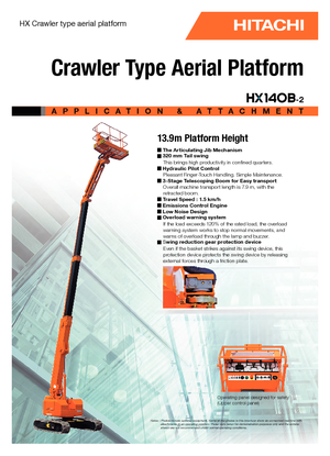 Piattaforme aeree telescopiche cingolate Hitachi HX 140 B