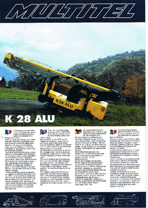 Piattaforme aeree telescopiche cingolate Multitel K 28 Alu