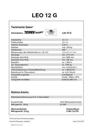 Piattaforme aeree articolate cingolate TEUPEN Leo 12 G