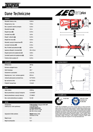 Piattaforme aeree articolate cingolate TEUPEN LEO15GT plus
