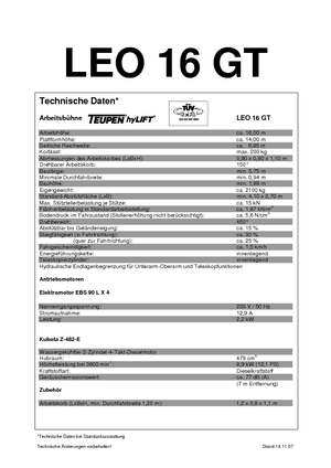 Piattaforme aeree articolate cingolate TEUPEN Leo 16 GT