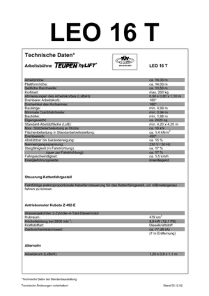 Piattaforme aeree articolate cingolate TEUPEN Leo 16 T