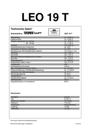 Piattaforme aeree articolate cingolate TEUPEN Leo 19 T