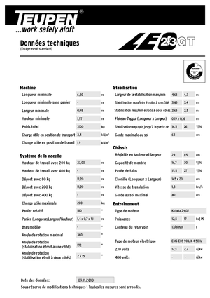 Piattaforme aeree articolate cingolate TEUPEN LEO23GT 