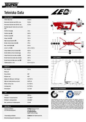 Piattaforme aeree telescopiche cingolate TEUPEN LEO25T