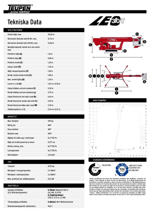 Piattaforme aeree telescopiche cingolate TEUPEN LEO30T