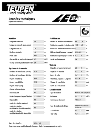 Piattaforme aeree telescopiche cingolate TEUPEN LEO36T
