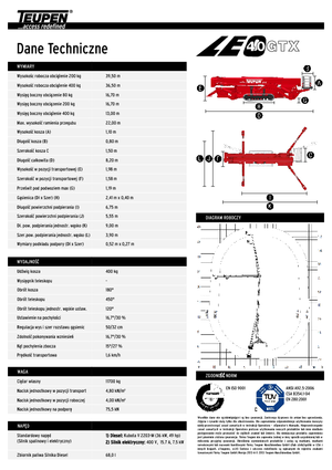 Piattaforme aeree articolate cingolate TEUPEN LEO40GTX