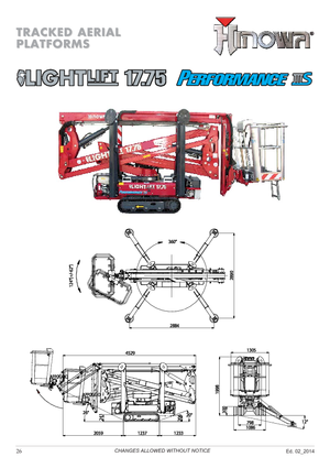 Piattaforme aeree articolate cingolate Hinowa Lightlift 17.75 Performance IIIS MK3